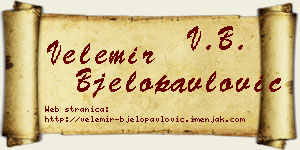Velemir Bjelopavlović vizit kartica